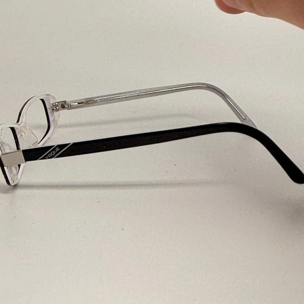 Vogue VO 2394 Eyeglass Frames Black Clear Rectangular 50-16-135 VO2394
